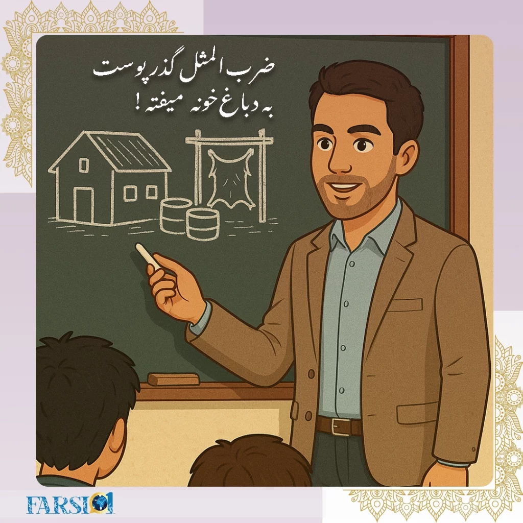 ضرب المثل گذر پوست به دباغ خونه میرسه